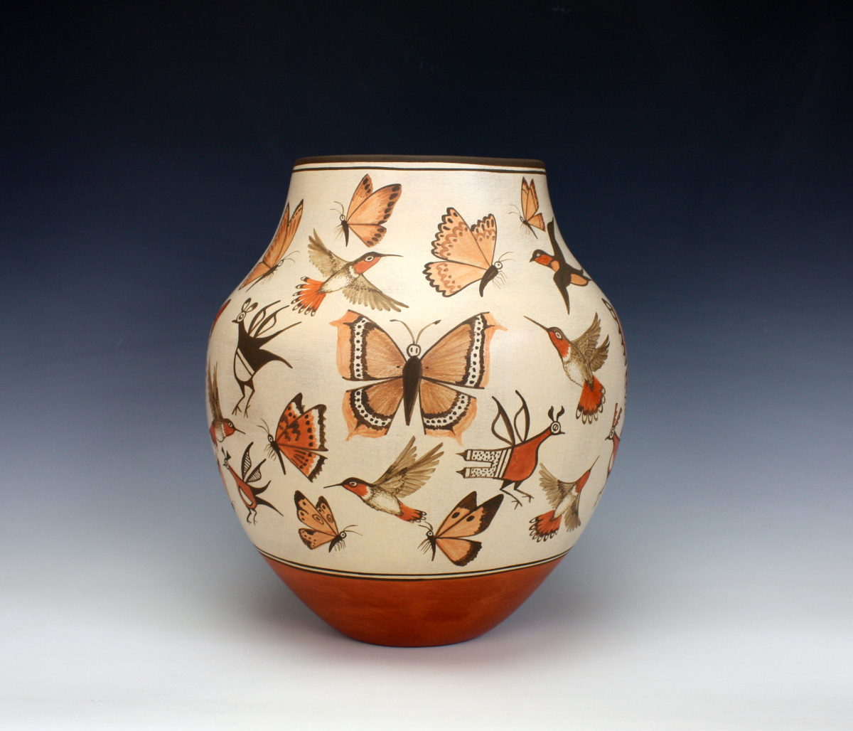 Zia Pueblo Native American Indian Pottery Large Storage Jar