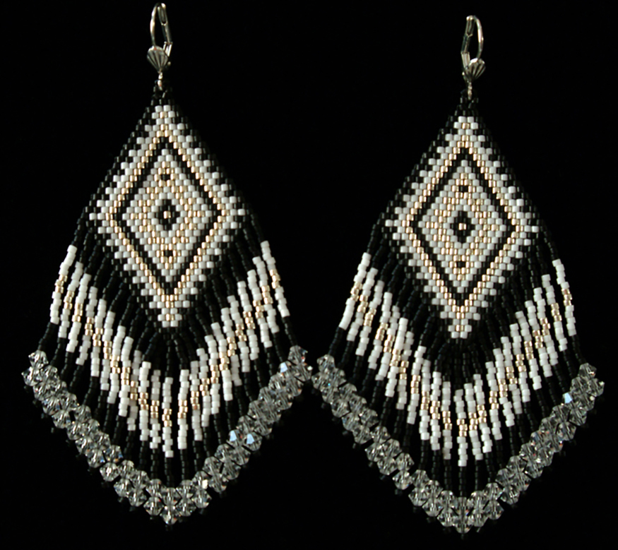 Navajo Rug Beaded Earrings