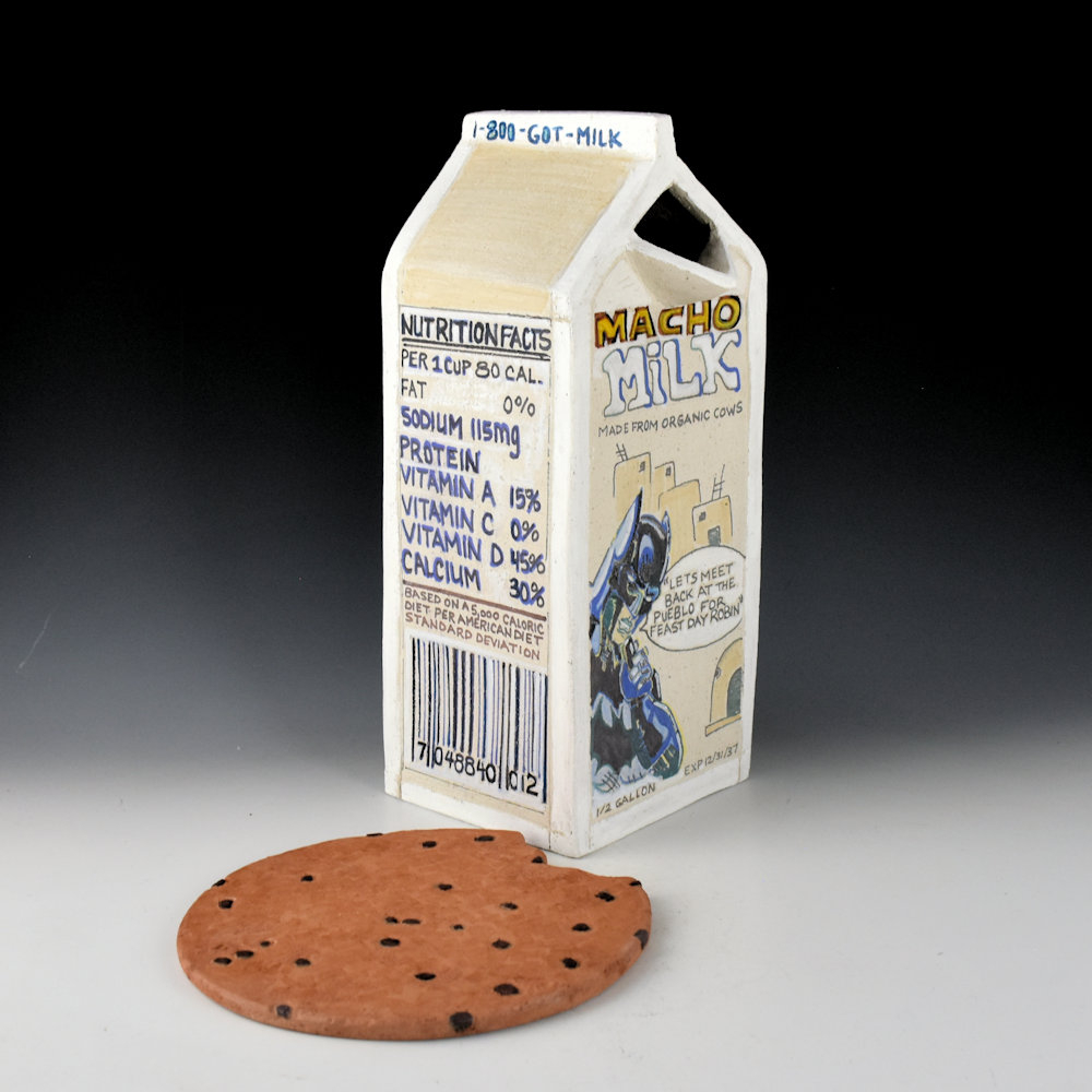 “Macho Milk” Jar and Clay Cookie (2022)