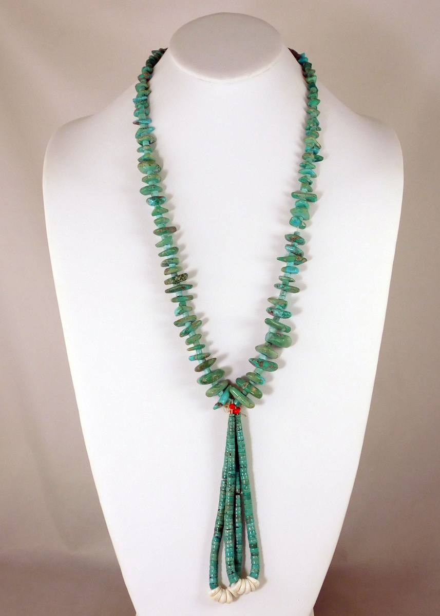 Antique Turquoise Dance Necklace with Jaclas