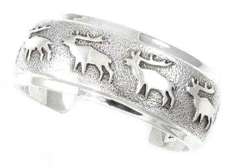 All Metal Elk Cuff Bracelet