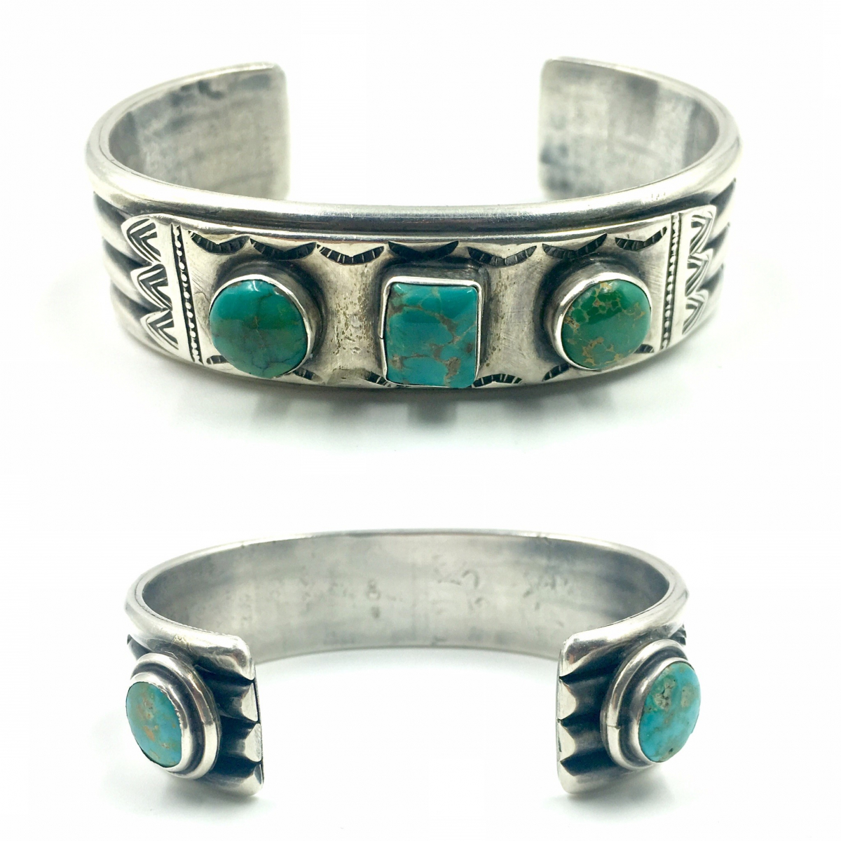 circa 1910-20 Navajo ingot silver cuff bracelet