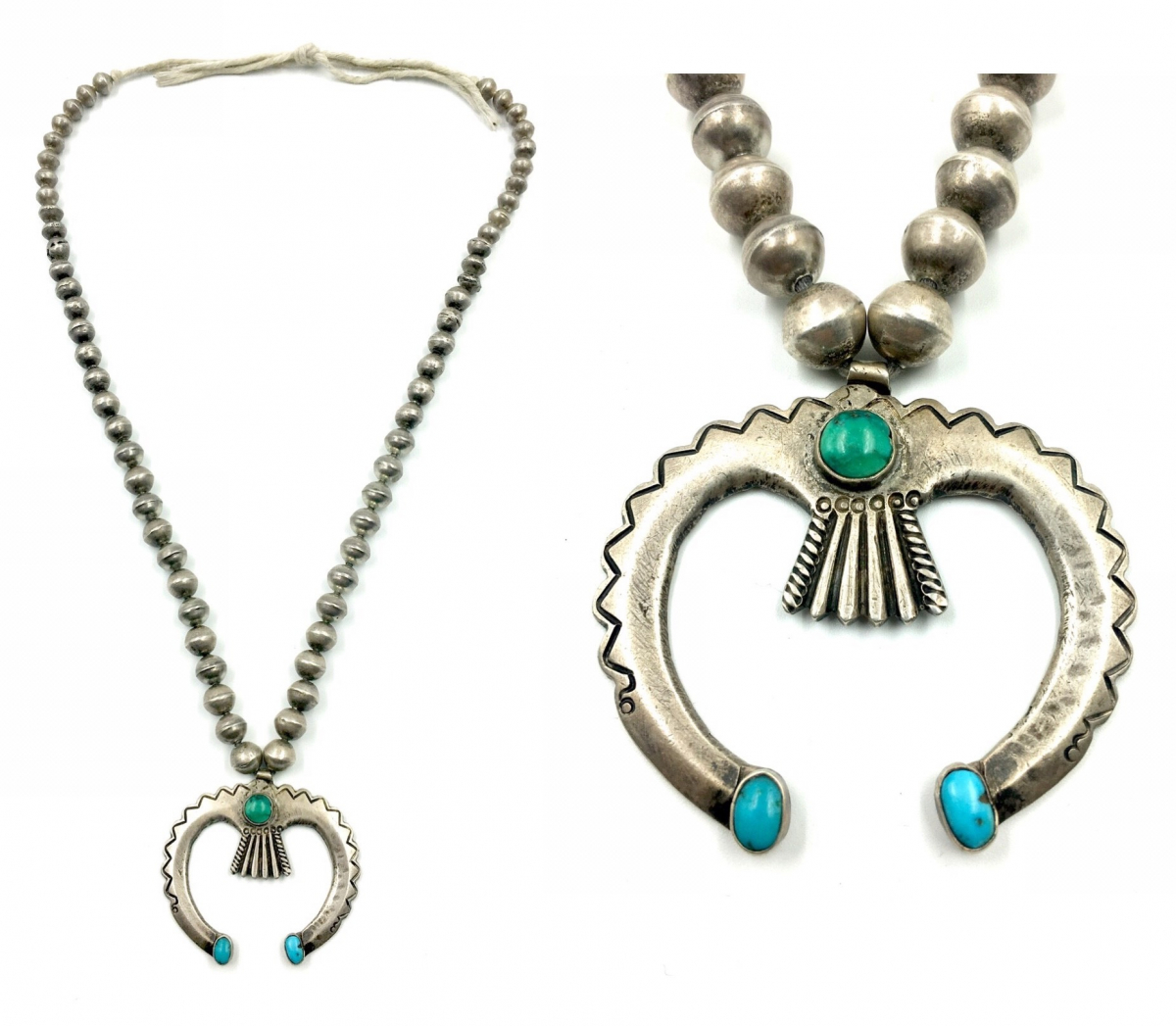 circa 1910-20 silver and turquoise naja