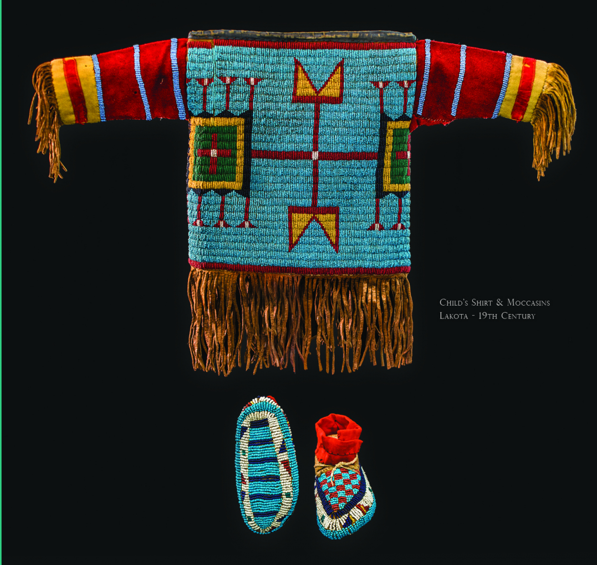 HOKS’ICHANTKIYAPI: Lakota Boys Beaded Shirt & Moccasins with full beaded soles