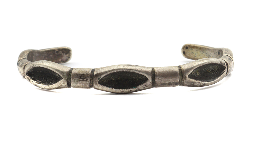 Navajo Sterling Silver Bracelet c. 1960s, size 7