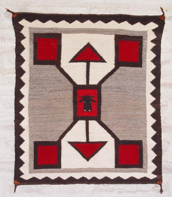 Storm Pattern Pictorial Single Saddle Blanket : Historic : GHT 2065 : Circa 1900-1910