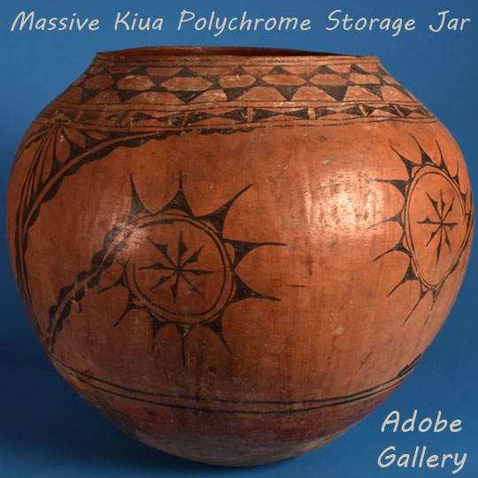 Item #26063 Massive Kiua Polychrome, Cochiti Variety Historic Pottery Storage Jar