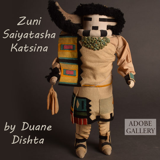 Item # C3535.62 Zuni Long Horn Priest of the North, Saiyatasha Katsina Doll