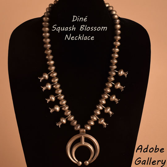 Item # C4353H Diné Squash Blossom Necklace made from U.S. Silver Coins
