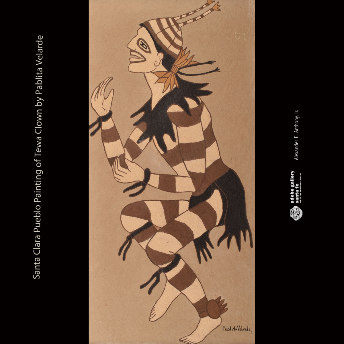 Item # 26214 Santa Clara Pueblo Painting of Tewa Clown