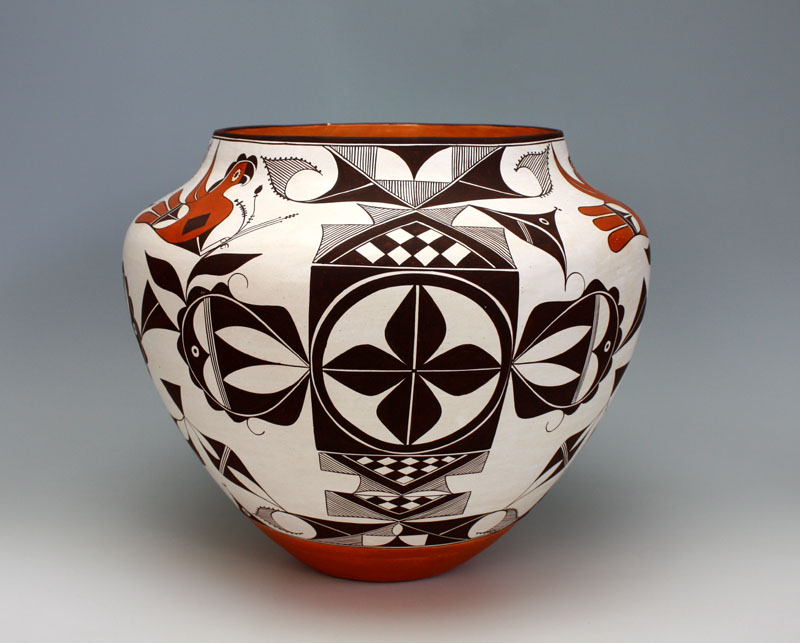 Acoma Pueblo Native American Indian Pottery Fertility Olla
