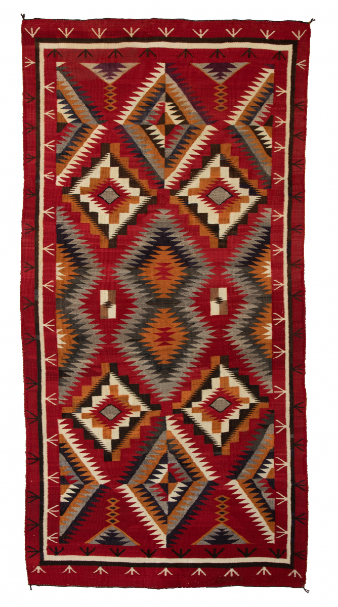 Red Mesa / Teec Nos Pos Navajo Weaving : Historic : PC 75 : Circa 1900's