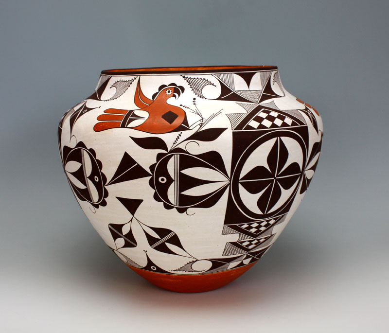Acoma Pueblo Native American Indian Pottery Fertility Olla