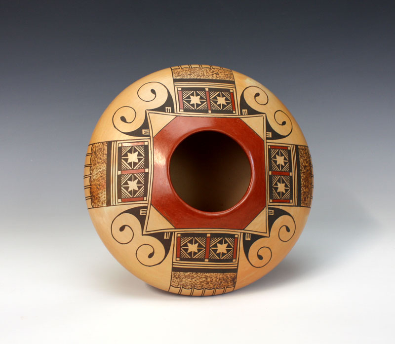 Hopi American Indian Pottery Eagle Tail Jar