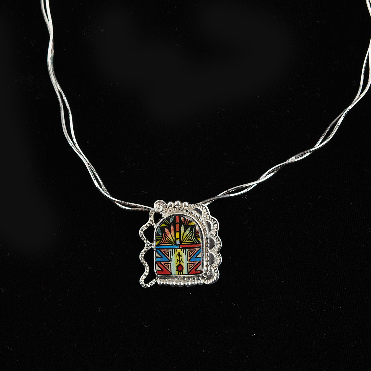 Navajo Rainbow Yei Necklace