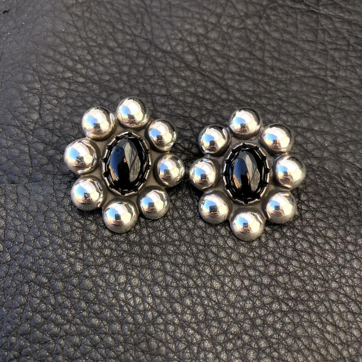Cluster Earrings w/ Onyx